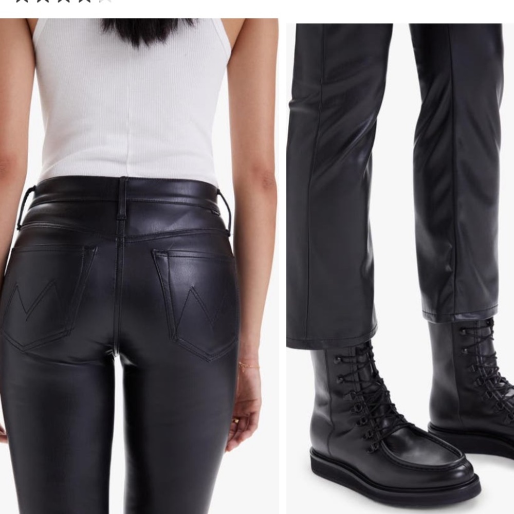 NWT MOTHER Faux Leather Ankle Pant